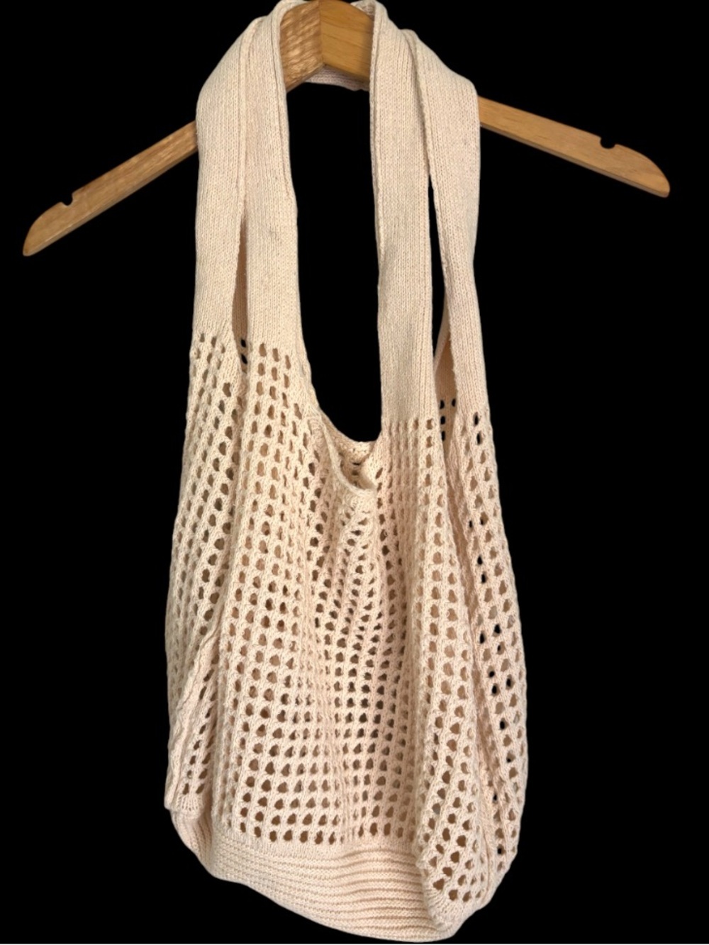 Women’s Cream Crochet Tote Bag